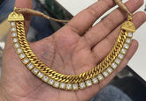 White stone in Naskhi Neckles- NN0068